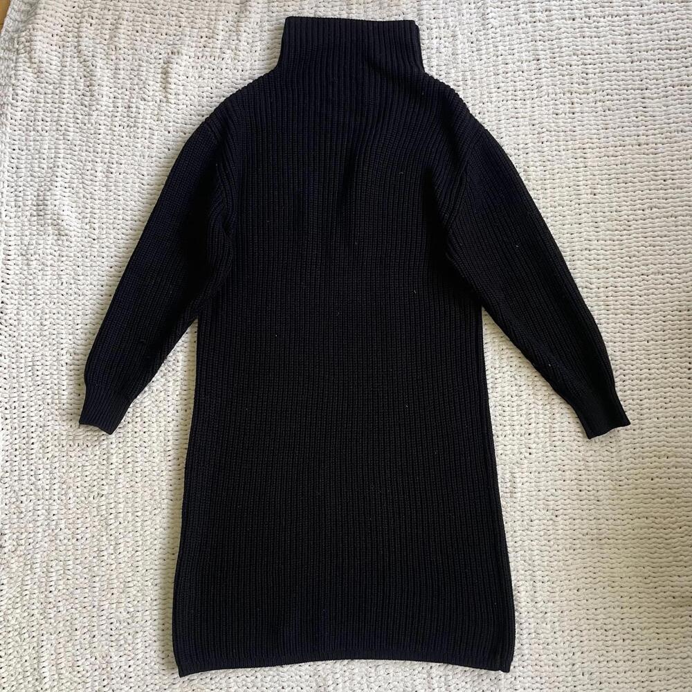 Aritzia Wilfred Women's Black Merino Wool Montpellier Dress - Size Small - Picture 3 of 5